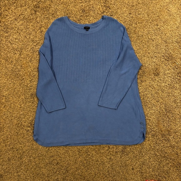 Talbots Mixed Stitch Sweater with Button Detail Sz 2X - Picture 3 of 8